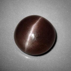 6.99캐럿 천연 미디엄 브라운 Sillimanite Cat's Eye, 라운드 컷, 12.35 mm, 불투명체