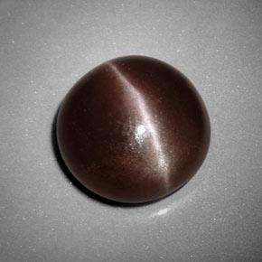 6.99캐럿 천연 미디엄 브라운 Sillimanite Cat's Eye, 라운드 컷, 12.35 mm, 불투명체