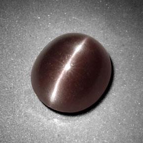 3.29캐럿 천연 미디엄 브라운 Sillimanite Cat's Eye, 타원형 컷, 9.6×8.4 mm, 불투명체