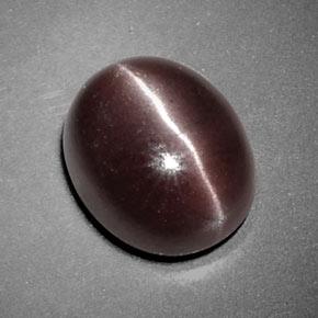 3.85캐럿 천연 초콜릿 브라운 Sillimanite Cat's Eye, 타원형 컷, 10.5×8.7 mm, 불투명체
