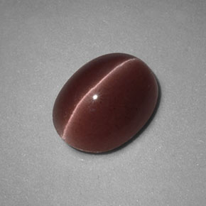 1.98캐럿 천연 브라운 Sillimanite Cat's Eye, 타원형 컷, 8.8×6.8 mm, 불투명체