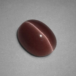 1.98캐럿 천연 브라운 Sillimanite Cat's Eye, 타원형 컷, 8.8×6.8 mm, 불투명체