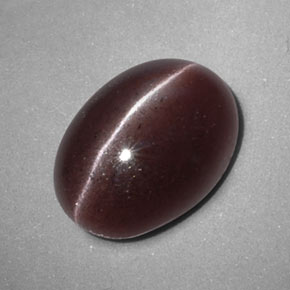 3.47캐럿 천연 브라운 Sillimanite Cat's Eye, 타원형 컷, 11.8×8.5 mm, 불투명체