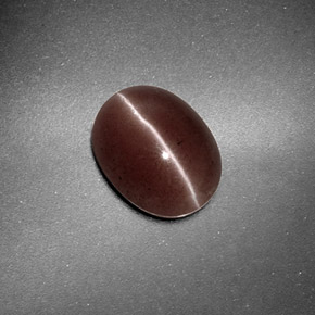 1.59캐럿 천연 브라운 Sillimanite Cat's Eye, 타원형 컷, 9.2×7.2 mm, 투명한