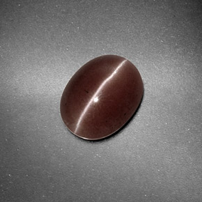 1.59캐럿 천연 브라운 Sillimanite Cat's Eye, 타원형 컷, 9.2×7.2 mm, 투명한