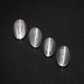 캐럿 천연 스모크 Sillimanite Cat's Eye 보석, 타원형 컷, 6.5×3.9 mm, 투명한