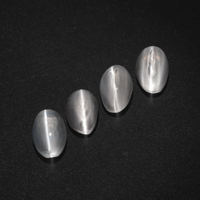 캐럿 천연 스모크 Sillimanite Cat's Eye 보석, 타원형 컷, 6.5×3.9 mm, 투명한