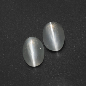 캐럿 천연 스모크 Sillimanite Cat's Eye 보석, 타원형 컷, 7×4.7 mm, 투명한