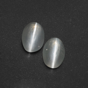캐럿 천연 스모크 Sillimanite Cat's Eye 보석, 타원형 컷, 7×4.7 mm, 투명한