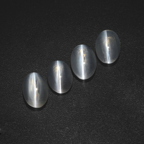 캐럿 천연 연기 실리마나이트 고양이 눈 보석, 타원형 컷, 투명한