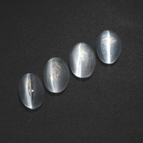 캐럿 천연 연기 실리마나이트 고양이 눈 보석, 타원형 컷, 투명한