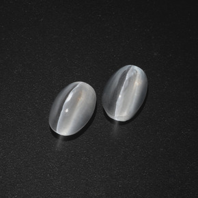캐럿 천연 스모크 Sillimanite Cat's Eye 보석, 타원형 컷, 6.8×4.3 mm, 투명한