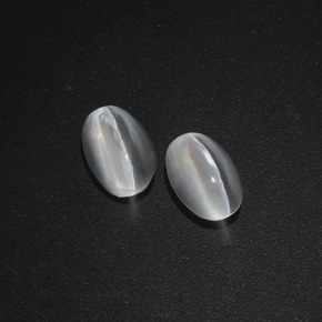 캐럿 천연 스모크 Sillimanite Cat's Eye 보석, 타원형 컷, 6.8×4.3 mm, 투명한