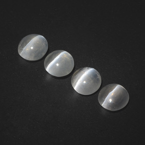 캐럿 천연 스모크 Sillimanite Cat's Eye 보석, 라운드 컷, 5.78 mm, 투명한