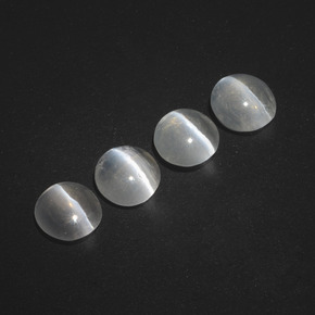 캐럿 천연 스모크 Sillimanite Cat's Eye 보석, 라운드 컷, 5.78 mm, 투명한