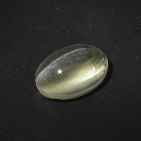 5.56캐럿 천연 회갈색 Sillimanite Cat's Eye, 타원형 컷, 11.8×8.1 mm, 투명한