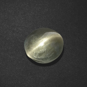 2.73캐럿 천연 회갈색 Sillimanite Cat's Eye, 라운드 컷, 7.99 mm, 투명한