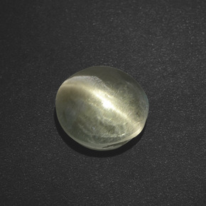 2.73캐럿 천연 회갈색 Sillimanite Cat's Eye, 라운드 컷, 7.99 mm, 투명한