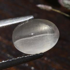 1.73캐럿 천연 연기 실리마나이트 고양이 눈, 타원형 컷, 투명한