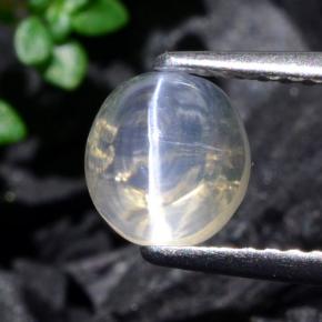 1.93캐럿 천연 분명한 Sillimanite Cat's Eye, 타원형 컷, 6.7×6.2 mm, 투명한