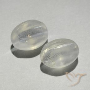 2.36캐럿 천연 따뜻한 화이트 실리마나이트 고양이 눈 보석, 타원형, 투명한