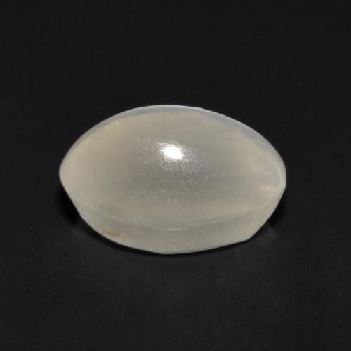 1.17캐럿 천연 매우 밝은 회색 Sillimanite Cat's Eye, 타원형 컷, 7×4.9 mm, 투명한