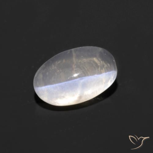 1.34ct 자연스러운 하얀색 실리마나이트 고양이 눈, 타원형, 투명한