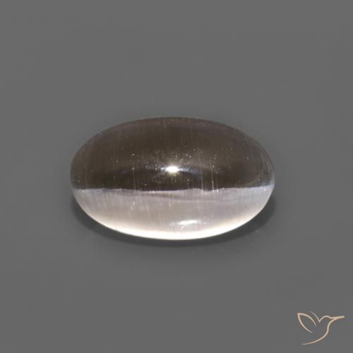 1.12ct 자연스러운 미디엄 브라운 실리마나이트 고양이 눈, 타원형, 투명한