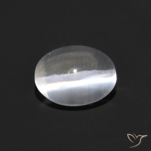 0.82ct 자연스러운 분명한 실리마나이트 고양이 눈, 타원형, 투명한