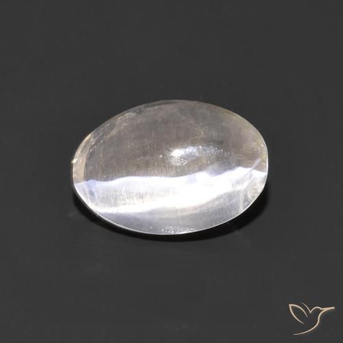 1.29ct 자연스러운 매우 밝은 회색 실리마나이트 고양이 눈, 타원형, 투명한