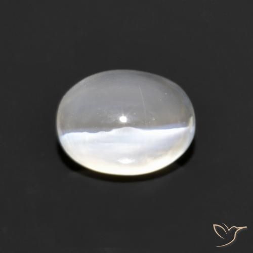 1.30ct 자연스러운 매우 밝은 회색 실리마나이트 고양이 눈, 타원형, 투명한