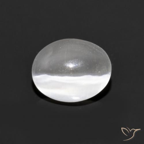 1.07ct 자연스러운 매우 밝은 회색 실리마나이트 고양이 눈, 타원형, 투명한