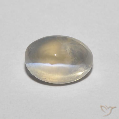 0.85ct 자연스러운 매우 밝은 갈색 실리마나이트 고양이 눈, 타원형, 투명한