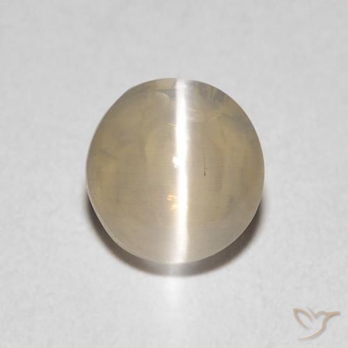 1.04ct 자연스러운 매우 밝은 갈색 실리마나이트 고양이 눈, 타원형, 투명한