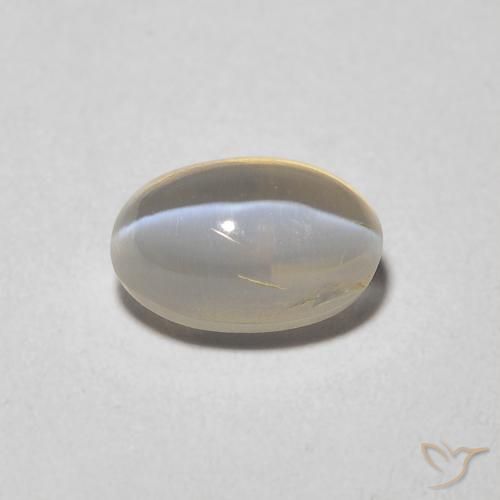 1.43ct 자연스러운 라이트 또띠아 브라운 실리마나이트 고양이 눈, 타원형, 투명한