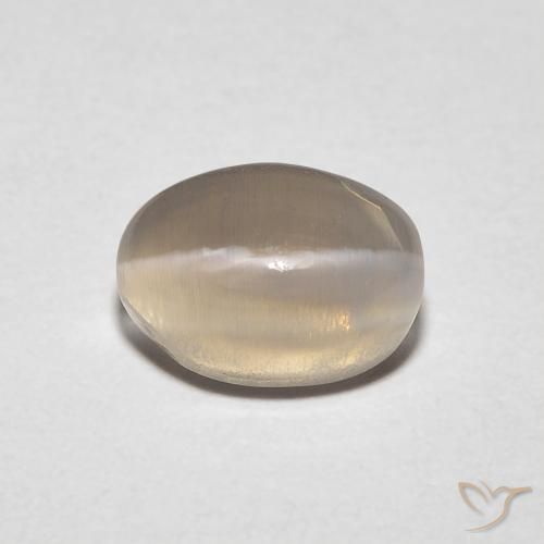 1.23ct 자연스러운 미디엄 브라운 실리마나이트 고양이 눈, 타원형, 투명한