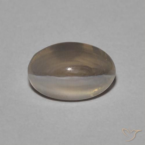 1.05ct 자연스러운 미디엄 브라운 실리마나이트 고양이 눈, 타원형, 투명한
