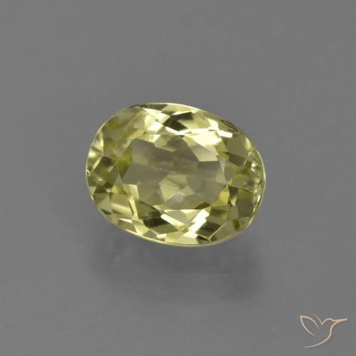 2.32ct 자연스러운 미디엄 옐로우 실리마나이트, 타원형, VS