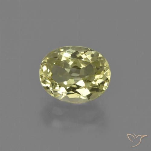 2.08ct 자연스러운 미디엄 옐로우 실리마나이트, 타원형, VS