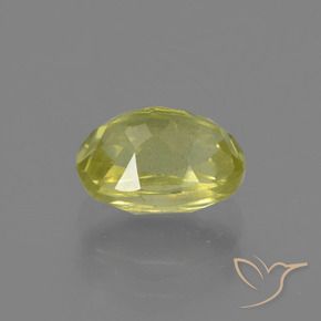 1.22캐럿 천연 Pineapple yellow 실리마나이트, 타원형, VS
