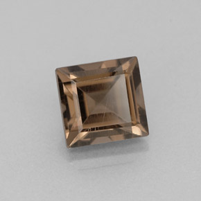 1.11캐럿 천연 스모키 브라운 스모키 쿼츠, 스퀘어, 6.1×6 mm, VVS-VS