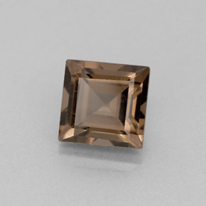 1.11캐럿 천연 스모키 브라운 스모키 쿼츠, 스퀘어, 6.1×6 mm, VVS-VS