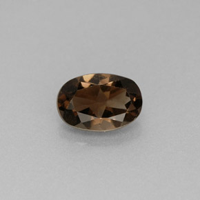 0.49캐럿 천연 스모키 브라운 스모키 쿼츠, 타원형 컷, 6.4×4.4 mm, VVS-VS