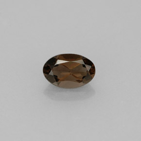 0.49캐럿 천연 스모키 브라운 스모키 쿼츠, 타원형 컷, 6.3×4.1 mm, VVS-VS