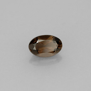 0.49캐럿 천연 스모키 브라운 스모키 쿼츠, 타원형 컷, 6.3×4.1 mm, VVS-VS