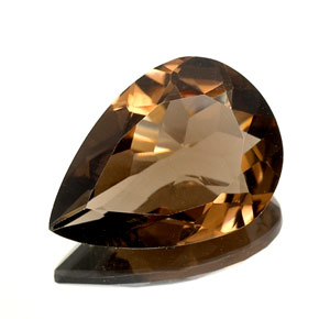 10.97캐럿 천연 스모키 브라운 스모키 쿼츠, 배 모양, 20×14.4 mm, VVS
