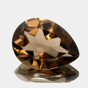 13.49캐럿 천연 스모키 브라운 스모키 쿼츠, 배 모양, 19.9×14.6 mm, VVS