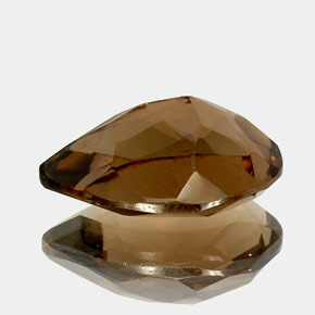 13.49캐럿 천연 스모키 브라운 스모키 쿼츠, 배 모양, 19.9×14.6 mm, VVS