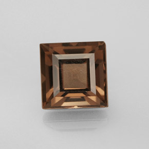 1.23캐럿 천연 스모키 브라운 스모키 쿼츠, 스퀘어, 6.2×6.2 mm, VS