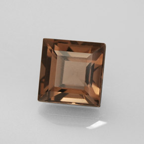 1.23캐럿 천연 스모키 브라운 스모키 쿼츠, 스퀘어, 6.2×6.2 mm, VS